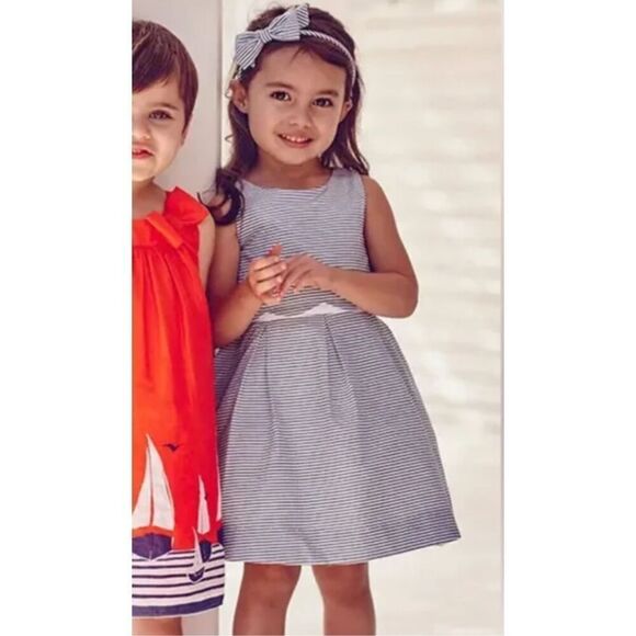 Janie and Jack Striped Nautical Santorini Sunset Dress Size 3-6M Baby Girl - Picture 1 of 10